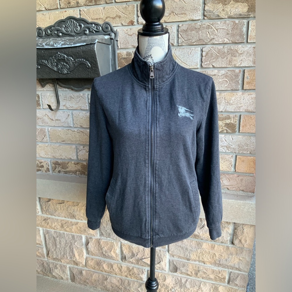 Vintage BURBERRY Black Label Women’s Zip Up Sweater Size Small
